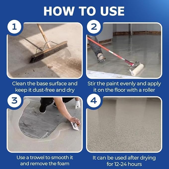 Epoxy Colored Sand Floor Paint, Epoxy Floor Paint for Concrete, High Gloss Marble Effect Coating, Waterproof Non-Slip Concrete Paints, Suitable for Indoor/Outdoor Use (Yellow,32 oz/1 kg)