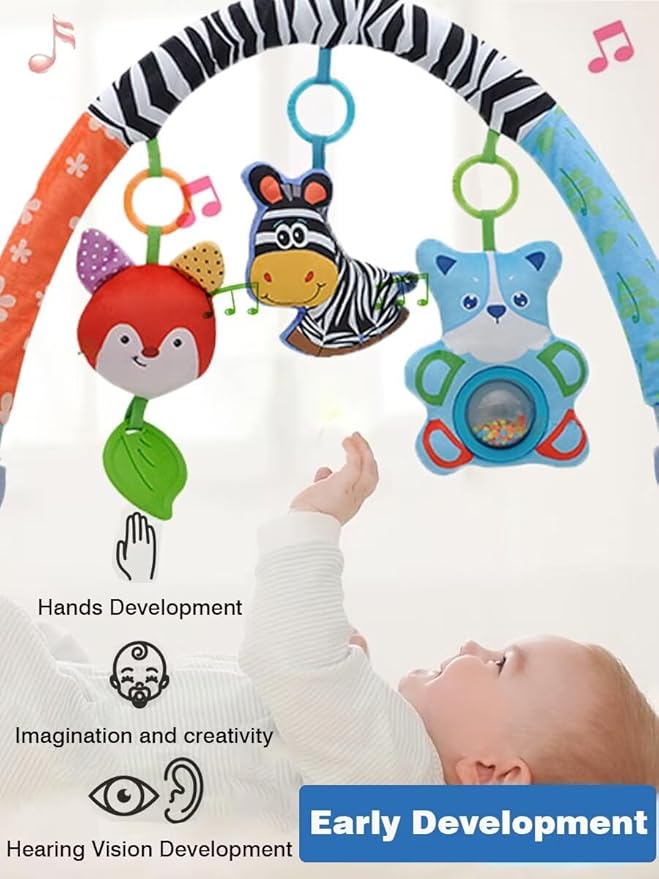 Pau1Hami1ton Baby Stroller Arch Toys, Car Seat Toys,Baby Gifts.S-19(Zebra-1)