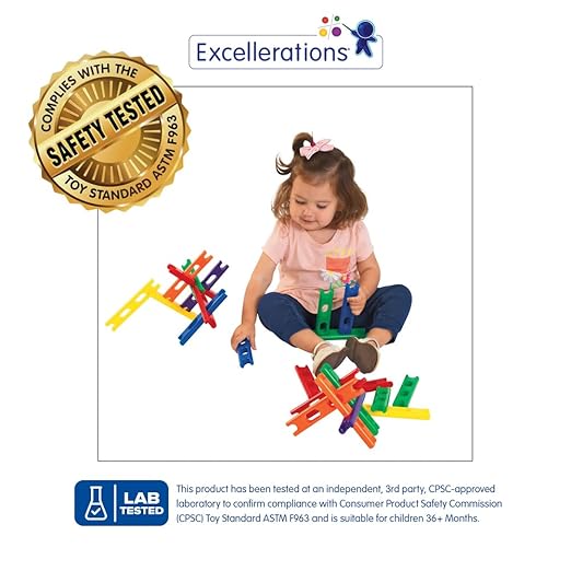 Environments 6.25 inch Chunky Construction Bars, 36 Pieces, Building Blocks, Manipulatives, Early STEM, Educational Toy, Ages 18 Months and Up