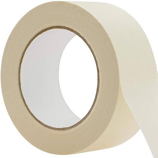 No-Residue 2 Inch 60 Yard Masking Tape 1 Pk. Easy-Tear Pro-Grade Removable Painters Tape Great for Home, Office or Commercial Contractor. Clean Drip-Free Painting with Wide Crepe Paper Rolls.