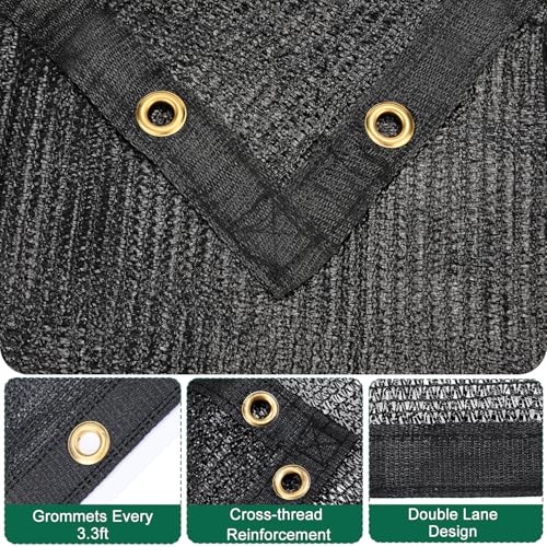 Kesfitt 50% Shade Cloth 20x30 ft, Breathable HDPE Mesh Sun Shade Tarp for Garden & Greenhouse, UV Resistant Outdoor Shade Fabric with Copper Grommets for Plants, Patio, Yard - size: 20ftx30ft, style: 50% Shading Rate