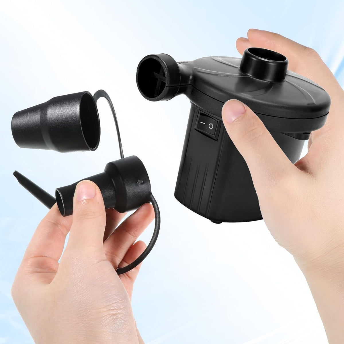 3 Pack Air Pump Nozzles 3 Size Inflatable Pumps Nozzle Head Plastic Pump Nozzles Replacement Nozzle for Partial Air Bed, Mattress Accessories