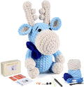 Crochet Animal Kit – 10in Adorable MOOSE, Amigurumi Crochet Kit For Intermediate Advanced level, Kids Knitting Kit with Detailed Videos Tutorials, Yarn, Crochet Hook, Best Gift For Crochet Lovers