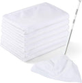 6 Pack Extra Large Microfiber Cleaning Cloths 20"x30", Lint-Free Reusable Towels for Home, Glass, Windows, Office, Kitchen, Bathroom – White