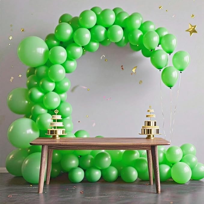 140pcs Lime Green Round Balloons Different Sizes 18 12 10 5 Inch Latex Balloons for Arch Decoration Party Balloon Kit for Graduation Birthday Party Wedding Balloon Baby Shower Decoration