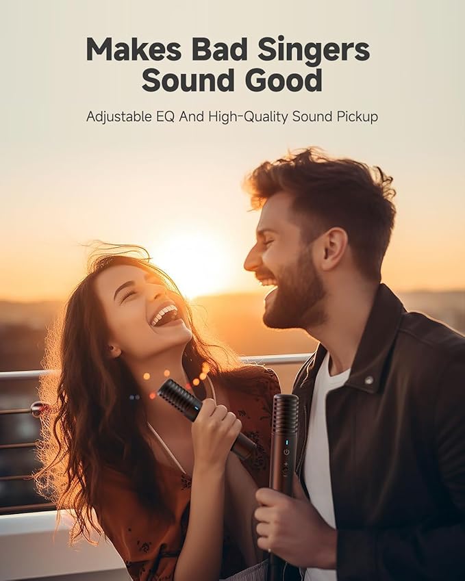 Smart Karaoke Machine for Adults - with Lyrics Display, 64GB Karaoke Tablet, 2 Wireless Mics, Professional Karaoke System, 300W Peak Power, 4 DJ Lights, Karaoke Speaker for Any Occasion