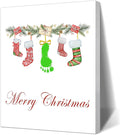 Handprint Keepsake DIY Kit, Baby's First Christmas Keepsake, Stocking Winter Decoration, Family Footprint Art for Kids, 7.8x9.8 Inch Canvas, Suitable For Desktop Wall Ornaments