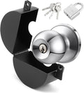 Door Knob Lockout Device with Padlock, Child Proof Door Knob Covers, Prevents Turning of Doorknob and Access to Keyhole, Doors Handle Locks, Covering Faucets/Valves(Color:B)