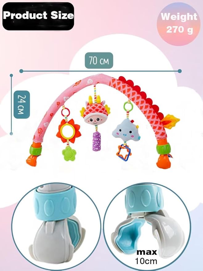 Pau1Hami1ton Baby Stroller Arch Toys, Car Seat Toys,Baby Gifts.S-19(Dragon)
