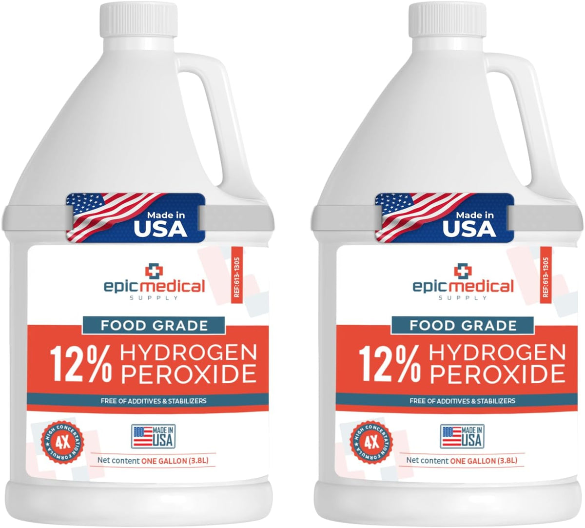 12% Food Grade Hydrogen Peroxide – Ultra-Concentrated H2O2 Peroxide Cleaner – 1 Gallon Bottle – Bleach Alternative for Household Cleaning, Laundry, Glass & More – Made in USA (2)