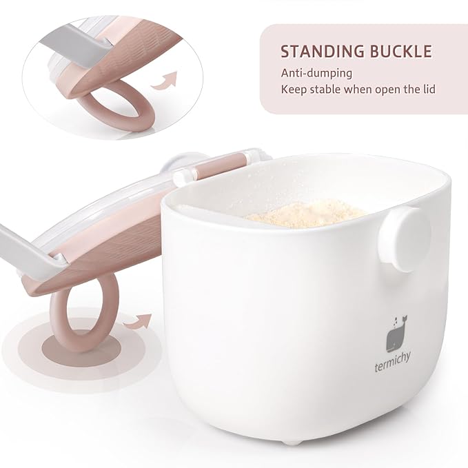 Termichy Baby Formula Dispenser, Portable Formula Dispenser Container with Scoop and Carry Handle for Travel Outdoor Activities for Baby Infant, 500ml