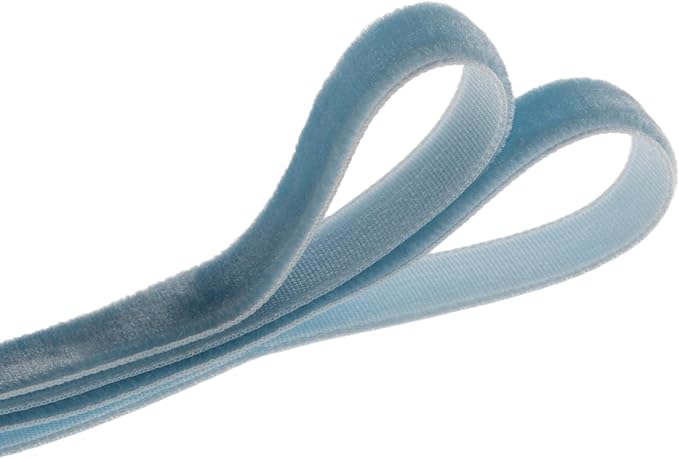 Vintage Dusty Blue Velvet Ribbon Christmas Ribbon for Gift Wrapping Crafts Christmas Tree Ornaments Garland Decorations, 3/8 Inch X 25Yd