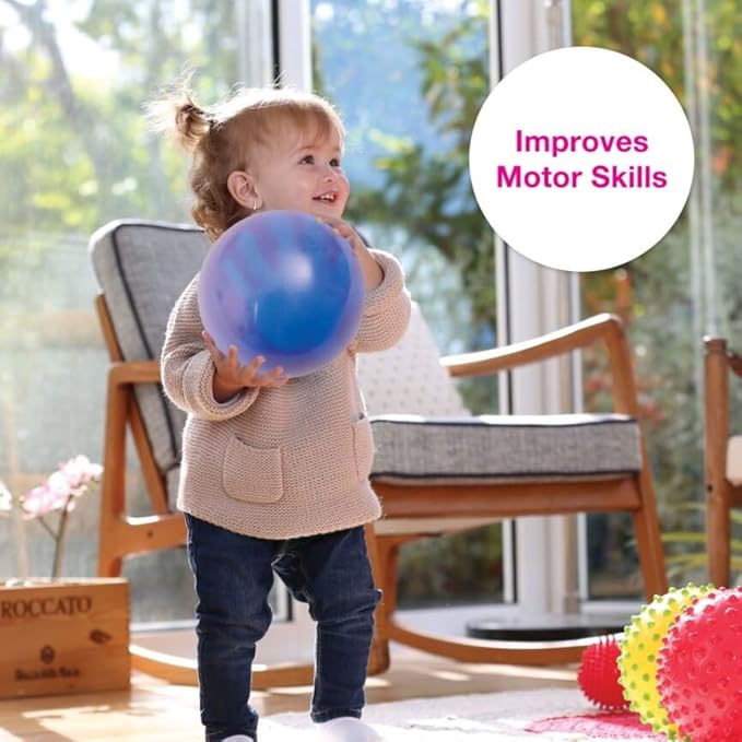 Edushape Incrediball Change-A-Color Sensory Ball - 7" Deflated Color Changing Baby Ball Helps Enhance Gross Motor Skills for Kids