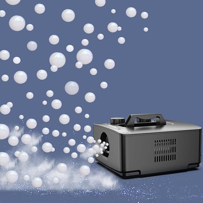 Fog Bubble Machine, 2 in 1 Smoke Bubble Maker, 400W No-Spill Smoke Bubble Blower, Make Colorful Bubbles | White Fog Bubbles for Indoor Outdoor Birthday Halloween Party