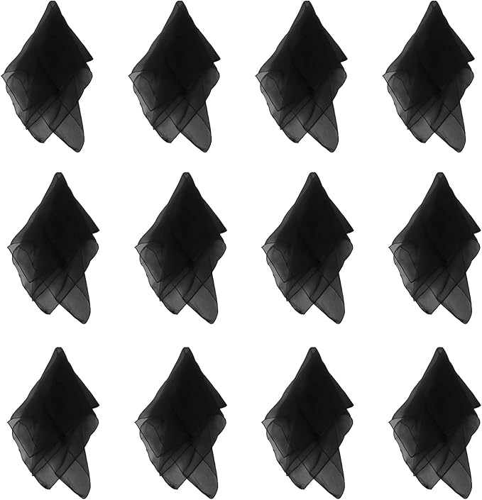 Larcele 12 Pieces Juggling Dance Scarf for Performance Prop Accessory 24 x 24 inches WDSJ-02