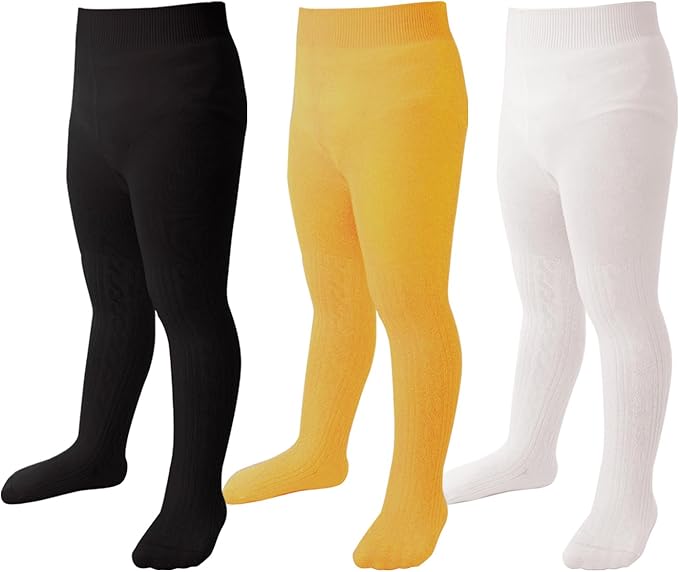Marchare Baby Girls Tights Thick Solid Cable Knit Leggings Winter Warm Stockings For Toddler Girls 1/2/3/4/5 Pack
