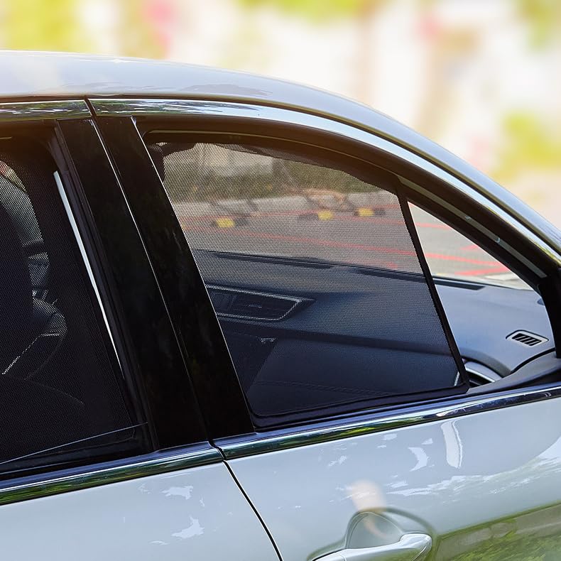 Car Sunshades for Tesla Model S 2012, Windshield Breathable Portable Visor Sunproof UV Rays Privacy Protection Blocking Mosquito,A/7PCS - color: A/7pcs