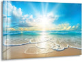 My Photostation.com 20Wx14H'' Beautiful Sunset & Ocean Glass Wall ArtTempered Glass Printing Wall Decor Large Wall Art Wall Hangings