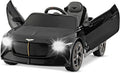 Costzon Ride on Car, 12V Licensed Bentley Bacalar Battery Powered Kids' Electric Vehicles w/Remote Control, Scissor Doors, Wireless Connection, Lights/Sound Effects, Kids Car Toys for Toddlers(Black)