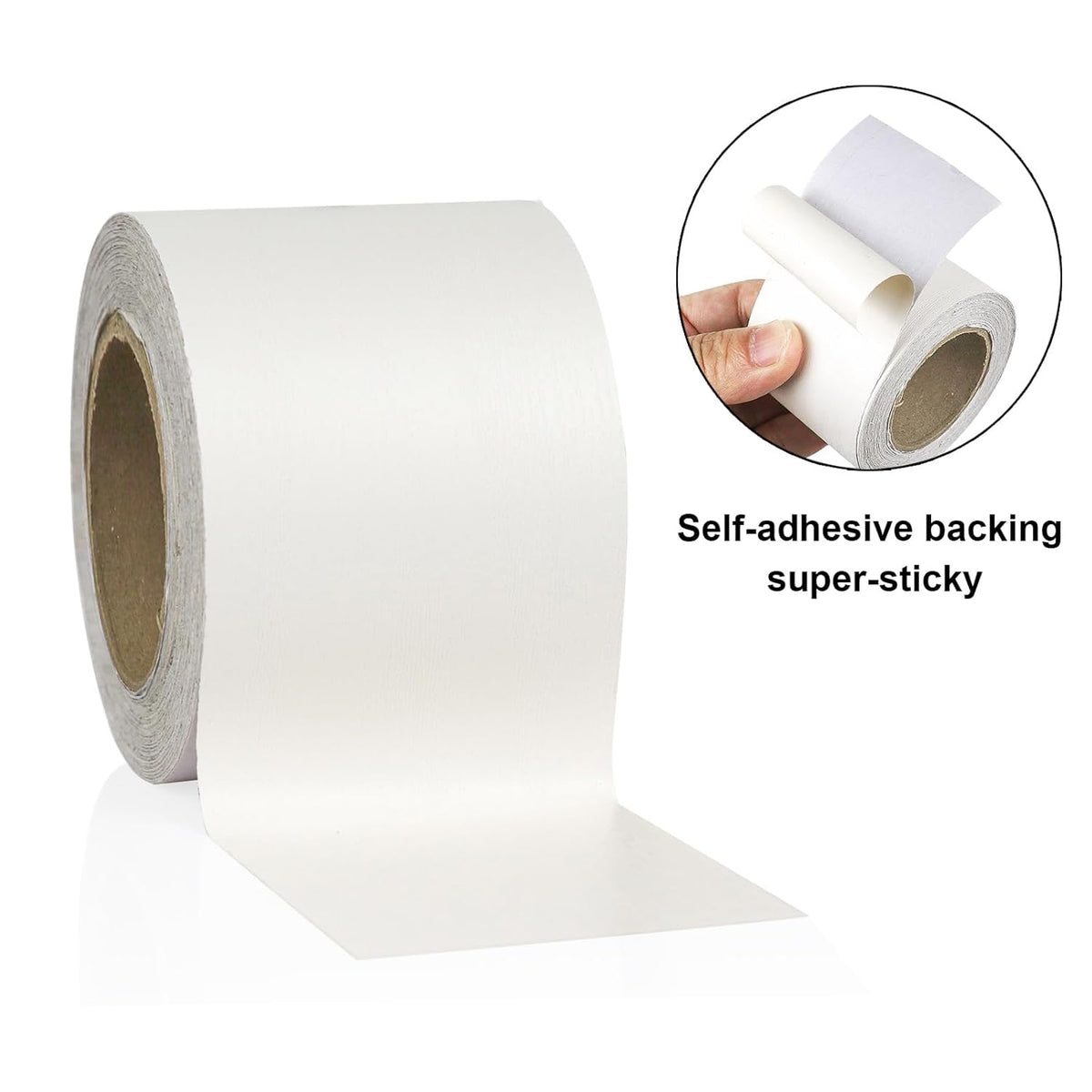 BOMEI PACK Wood Grain Repair Tape,Self Adhesive Repair Patch for Furniture, Floors, Cabinets, Windows, Doors, RV, Home Decor and DIY Projects (1, White)