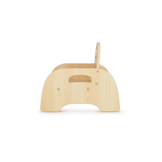 Foundations Simple Sitter Low Wood Feeding Chairs Multipack, Wide No-Tip Base, Adjustable Safety Harness, Stackable Wood Toddler Chairs with Food Service Grade Finish, 2 Pack (5 inch)