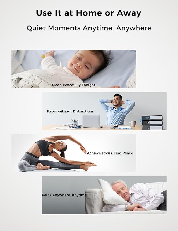 FOXFINE White Noise Machine, Portable Sound Machine with 30 Soothing Sounds, Timer, for Sleeping, Baby, Adults, Home & Travel, White