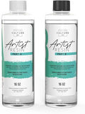 Counter Culture DIY Clear Artist Resin, 32 oz Kit, Art Epoxy Supplies for Metallic Stains Acrylic 100% Solids Easy Coat No VOCs Scratch UV Heat Resistant to 500 Degrees