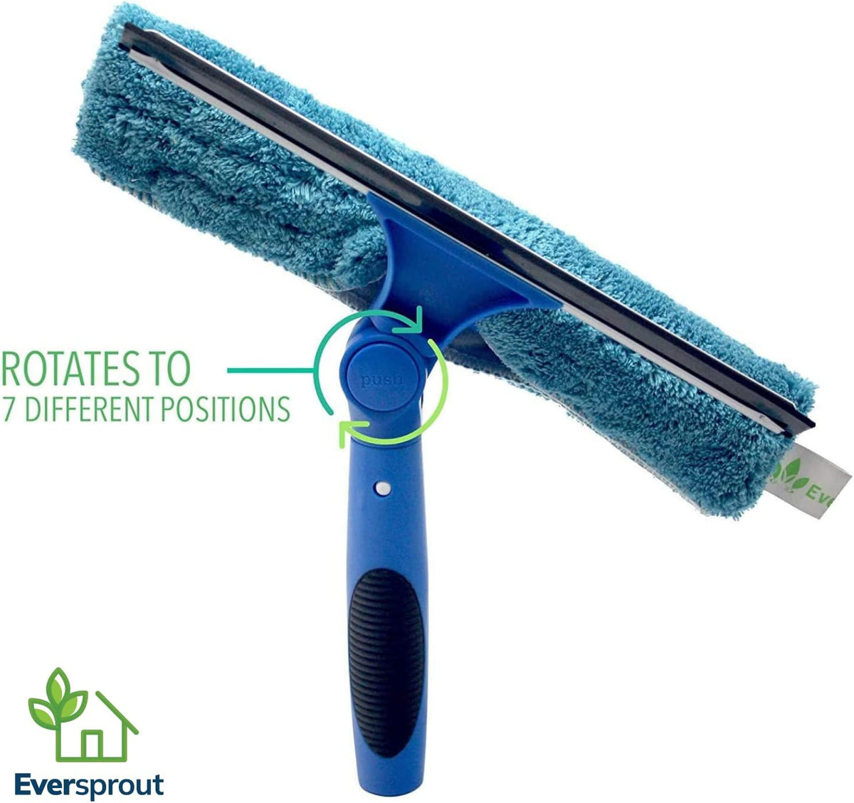EVERSPROUT Swivel Squeegee & Microfiber Glass Window Scrubber, Light-Weight Window Cleaning Kit Without Extension Pole