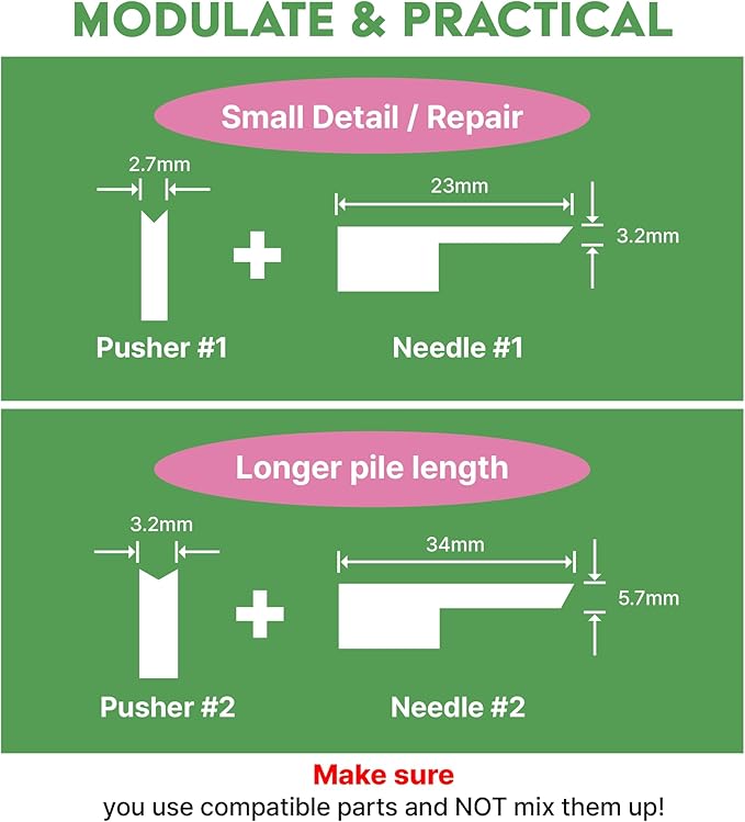 And-et EasyTuft Gun - Adjustable Height, Seamless Repairs, Custom Design (Essential for Tufting Gun), ProTuft Kit