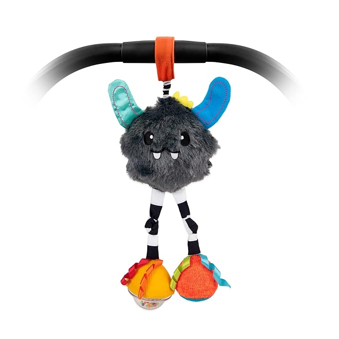 Sassy Confetti Yeti Chime Toy | Hanging Developmental Attachable Toy | Ages 0+ Months and Up