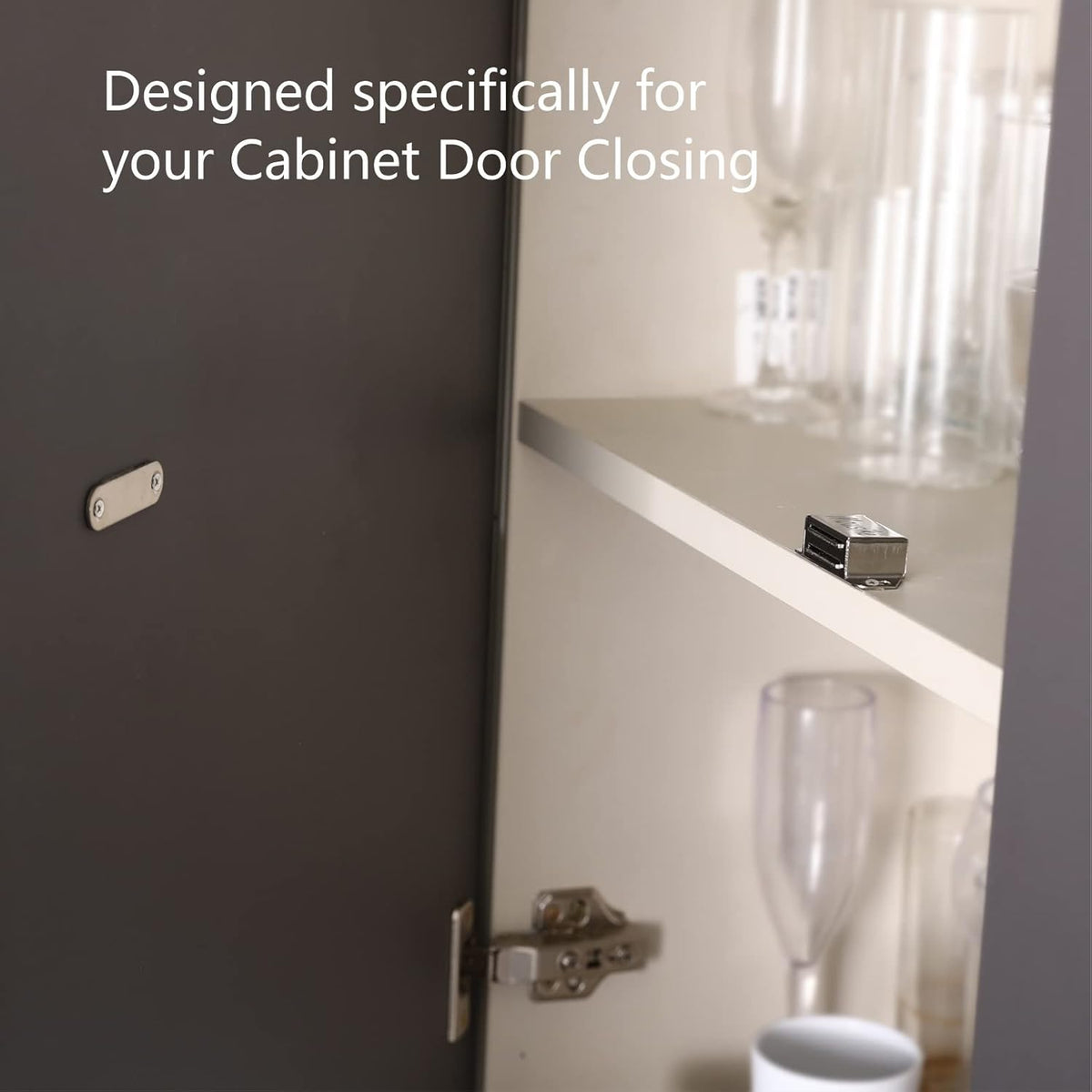 Mousike Cabinet Magnets Magnetic Door Catch Stainless Steel Door Magnet for Kitchen Bathroom Cupboard Wardrobe Closet Closures Cabinet Door Drawer Latch 20 lbs (15Pack)