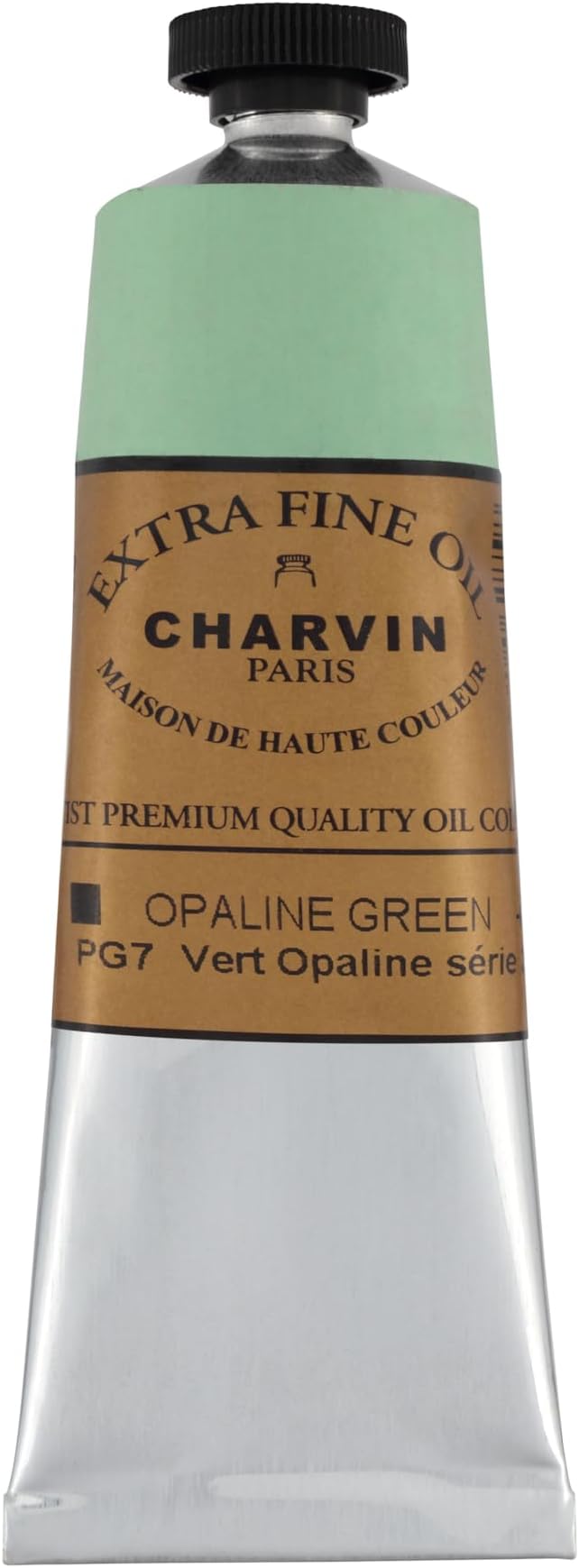 Charvin Extra Fine Oil Paint, Opaline Green 60 mL - Triple-Milled, Rich Texture, Poppy Oil-Based, Light-Fast, Handmade, Archival Quality
