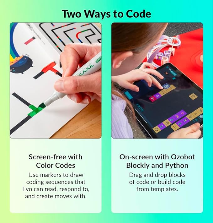 Evo Classroom Kit (12 Bots): Interactive Coding Robot, Kids Ages 5+, Includes 12 Evo Robots, Color Code Markers, Charging Cradle, Bot Stickers, Access to 700+ STEAM Lessons, Educators & Parents