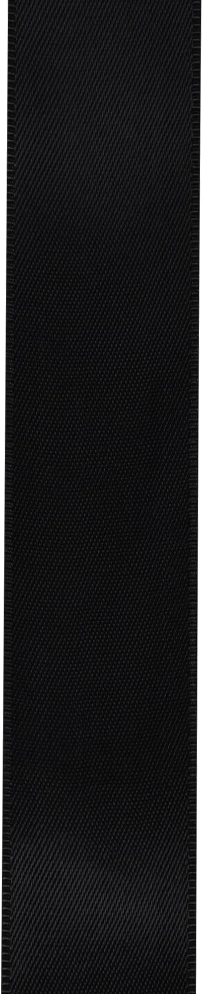 LIUYAXI Black Double Faced Satin Ribbon, 1" X Continuous 25 Yards, Ribbons Perfect for Gift Wrapping Wedding Bouquet Decor DIY Craft Bow Making & Other Projects