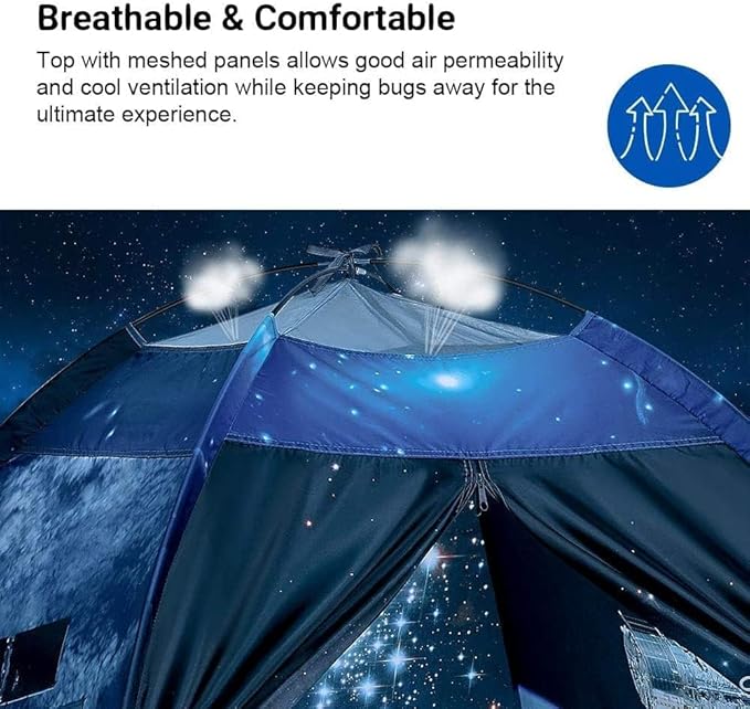 Play Tent for Boys and Girls- Space Shuttle Atlantis with Hubble Dome Tent for Kids Gift- ToddlerPop Up Tent Playhouse for Indoor Imaginative and Physical Play- 47" x 47" x 43 "