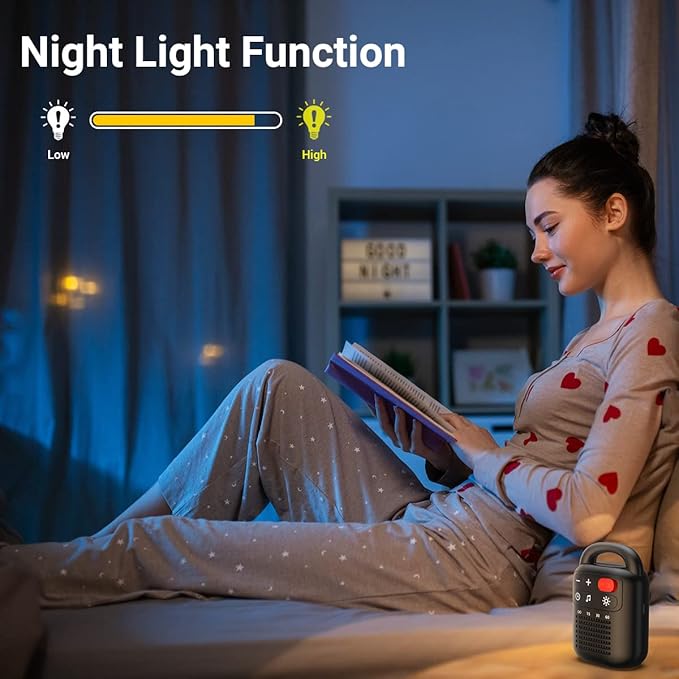 ColourNoise Portable Sound Machine White Noise Machine Rechargeable with 30 Soothing Sounds Adjustable Volume Night Light 4 Timer Functions Compact Suitable for Baby Kids Adults Sleep and Travel