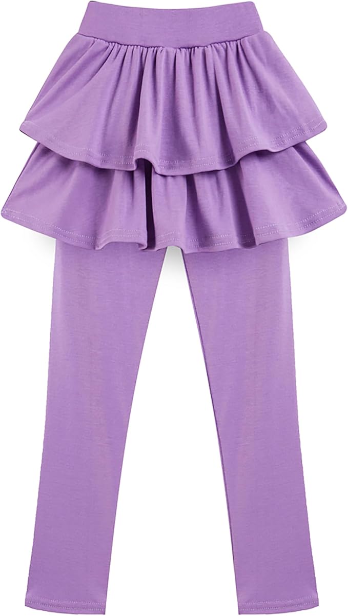 Girls School Uniform Pants Leggings with Skirts Stretch Warm Jegging 4-12 Years