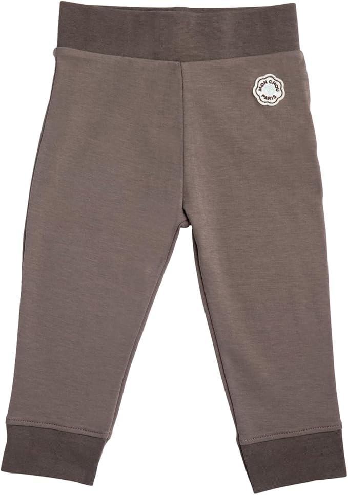 MON CHOU Organic Cotton Baby Pants - 100% Pima Cotton - Lightweight and Breathable Infant Pants for All Seasons