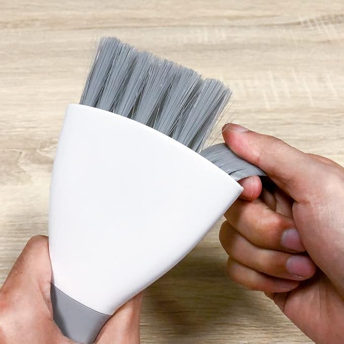 Dust Pan Broom Brush Dustpan - Dustpan and Brush Set, Mini Dust Pans with Brushes, Handheld Broom Cleaning for Tables, Keyboards, Guinea Pig Cage, and Cat Litter, etc.（Gray 3 Set）