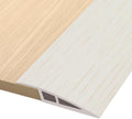 Vinyl Door Threshold Flooring Transition Strip Self Adhesive Carpet Edging Strip for Laminate Doorway Edge Threshold from 3/5" to 4/5" (Beige Wood Grain, 10 Ft)