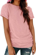 Soft Short Sleeve Shirts for Women, Crew Neck T Shirts for Women Loose Fitting Lightweight Top Basic Tee Shirt
