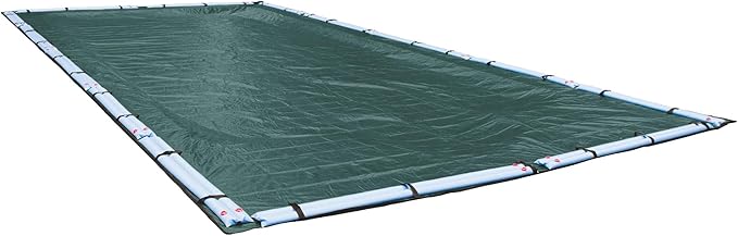 Robelle 20 x 45 ft Commercial Teal Winter Pool Cover for Inground Pools, 5 ft Overlap (25 x 50 ft Cover Size), Solid 12 x 12 Scrim, 3.7 oz/yd2, 18-Year Warranty, Style: 392045RA