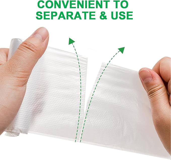 Small Trash Bags 80 Counts, Waikas Garbage Bags for Bathroom Car Mini Trash Can, Clear Plastic Bag for Bedroom Living Room, 4 Gallons, Clear