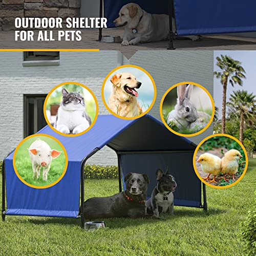 ShelterLogic 5' Outdoor Pet Shade, Versatile Pet Canopy Tent for Medium to Large-Breed Dogs, Cats, Small Animals and Livestock, Blue - size: Large