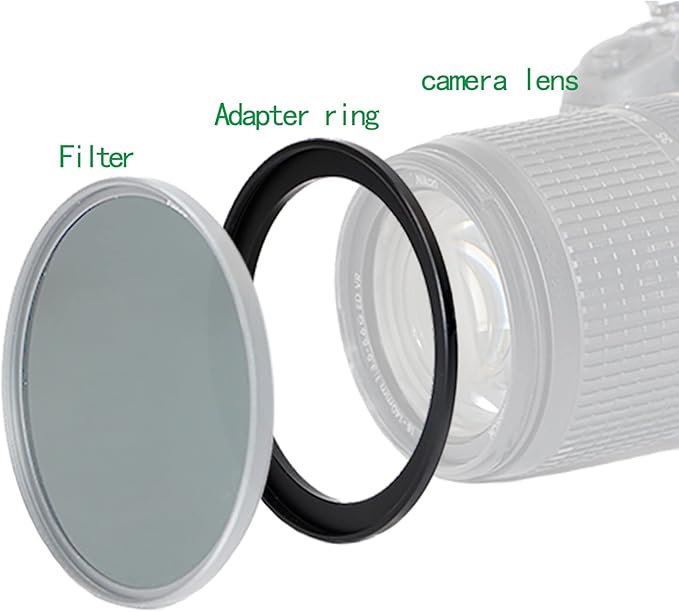 43mm to 40.5mm Step-Down Ring Filter Adapter for All Brands UV ND CPL Metal Ring Step-Down Rings Adapter Filter (43mm-40.5mm)