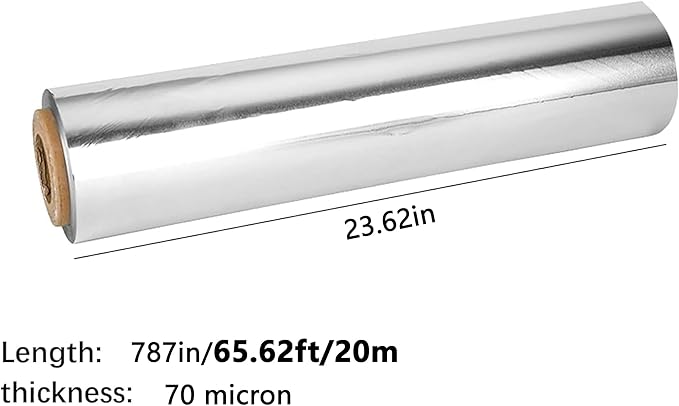 Foil Aluminum Roll Heavy Duty: Extra Thick Aluminum Foil Craft Engraving for Crafts, Tin Foil Aluminum Sheets for Painting Embossing, Craft Metal Foil Sheets 100um Thick (70umThick/23.6"W/66ft L)