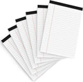 Legal Pads 5x8 Inch Writing Pads for Office Note Pads 5x8 for Work 80 GSM Paper College Ruled Legal Pad To Do List Notepad 30 Sheets 6 Pack Notebook Writing Pad Notepads for Grocery List Shopping List