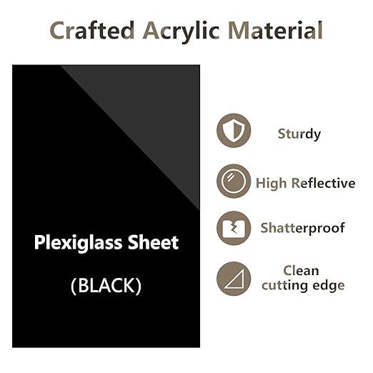 Egofine 11" x 14" Black Plexiglass Sheets 12 Pack 0.04 Inch Cast Acrylic Sheet Thick for DIY Craft Projects, Painting, Photography, Sign, Display Stand, Home Decor, Easy to Cut