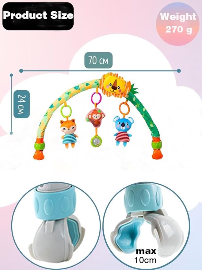Pau1Hami1ton Baby Stroller Arch Toys, Car Seat Toys,Baby Gifts.S-19(Lion)