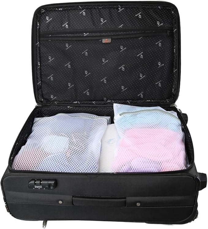 Vivifying Large Mesh Laundry Bags, 2 Pack Honeycomb Mesh Wash Bags for Washing Machine, Delicates Clothes, Sweater, Coats, Stuffed Toys, Blanket (White)